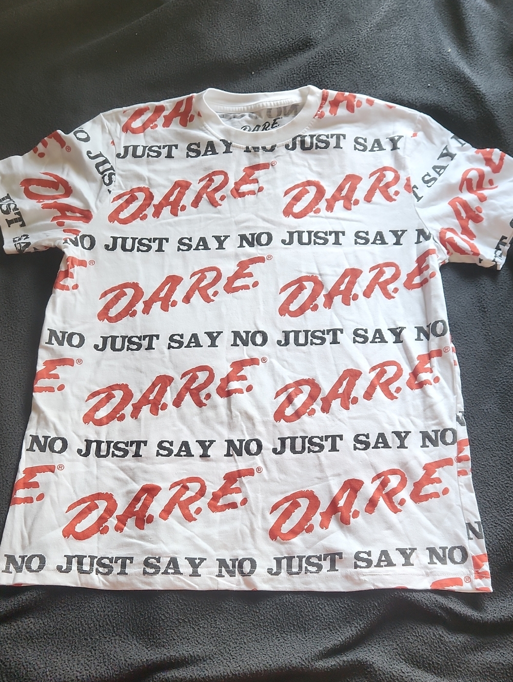 D.A.R.E. 'Just Say No' Graphic Tee - White & Red